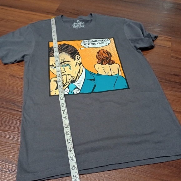 Goodie two sleeves she had Tacos without me novelty cartoon print tee - Picture 5 of 9
